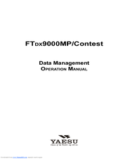 YAESU FTDX9000MP/Contest Operation Manual