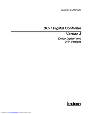 LEXICON DC-1 V3 -  GUIDE Owner's Manual