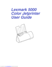 Lexmark 5000 Color Jetprinter User Manual