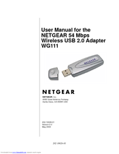 Netgear Wg111v2 - Usb Wifi Card Includes Driver Cd User Manual