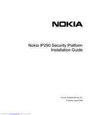 Nokia IP290 - Security Appliance Installation Manual
