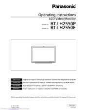 Panasonic BTLH2550P - LCD VIDEO MONITOR Operating Instructions Manual