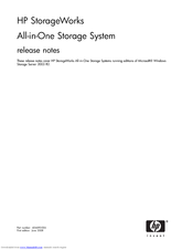 HP StorageWorks 400 All-in-One Release Notes