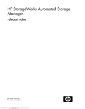 HP Storage Works Automated Storage Manager Release Notes