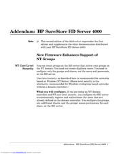 HP SureStore J3292A Addendum