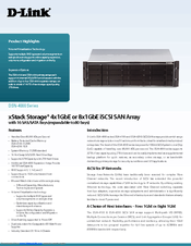 D-Link xStack Storage DSN-4100 Datasheet