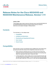 Cisco NSS6100 - Cisco - Advanced Gigabit Storage System Release Note