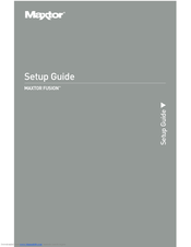 Maxtor Maxtor Fusion Setup Manual