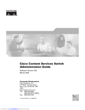 Cisco 11503 - CSS Content Services Switch Administration Manual