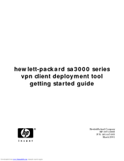 HP SA3000 Series Getting Started Manual