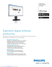 Philips Brilliance 190S1CS Specifications