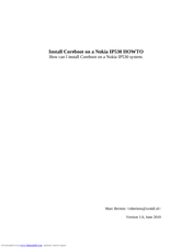 Nokia IP530 - Remote Access Server Installation Manual