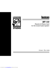 LEXICON CORE2 User Manual