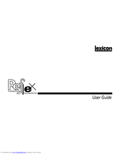 LEXICON REFLEX - User Manual