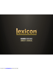 LEXICON PCM NATIVE Owner's Manual