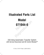 Briggs & Stratton 071044-0 Illustrated Parts List
