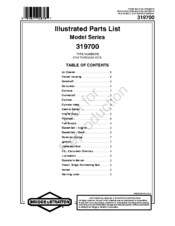 Briggs & Stratton 319700 Series Illustrated Parts List