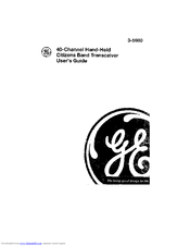 GE CITIZENS BAND TRANSCEIVER 3-5980 User Manual