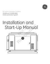 GE HOME NERATOR SYSTEM 20000 WATT Installation And Start-Up Manual