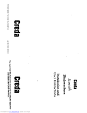 CREDA HB18505E Installation And User Instructions Manual