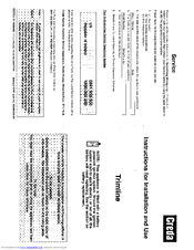 CREDA Trimline 41902 Instructions For Installation And Use Manual
