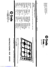 Creda HB42305 Instructions For Use Manual