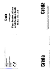 CREDA HB49228 Instruction And Recipe Book