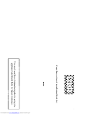 CREDA HB49411 Instruction And Installation Book