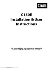 CREDA HBC150EG Installation And User Instructions Manual