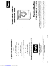 CREDA W0801W Installation And Instruction Manual
