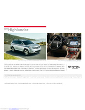 TOYOTA 20111 Highlander Hybrid Limited Brochure