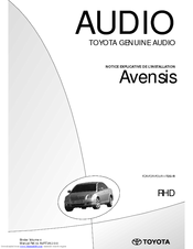 TOYOTA GENUINE AUDIO AVENSIS T25 Installation Manual
