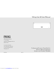 Viking VEWD527SS Use And Care Manual