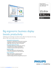 Philips Brilliance 240B1CS Specifications