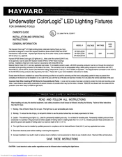 Hayward ColorLogic SP-0521LED30 Owner's Manual