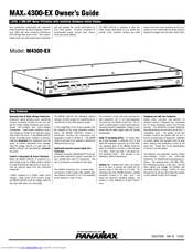 Panamax MAX 4300-EX Owner's Manual