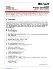 Honeywell HP300ULM Product Installation Document