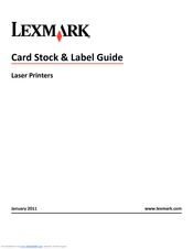 Lexmark OptraImage 10 Manual