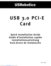 US ROBOTICS 3.0 PCI-E Manual