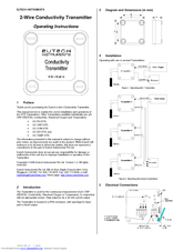 Eutech Instruments 2-WIRE CONDUCTIVITY TRANSMITTER Operating Instructions