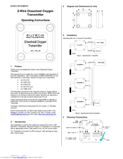 Eutech Instruments 2-WIRE DISSOLVED OXYGEN TRANSMITTER Operating Instructions