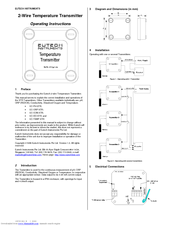 Eutech Instruments 2-WIRE TEMPERATURE TRANSMITTER Operating Instructions