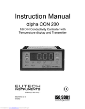 EUTECH INSTRUMENTS ALPHA CON 200 CONDUCTIVITY CONTROLLERTRANSMITTER Instruction Manual