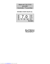 EUTECH INSTRUMENTS Alpha pH 100 C Instruction Manual