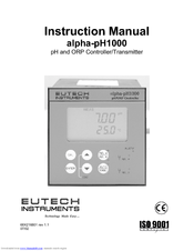 Eutech Instruments ALPHA PH 1000 PHORP CONTROLLERTRANSMITTER Instruction Manual