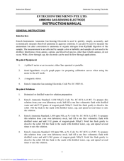 EUTECH INSTRUMENTS AMMONIA GAS-SENSING ELECTRODE Instruction Manual
