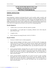 EUTECH INSTRUMENTS AMMONIA GAS Instruction Manual