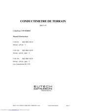 EUTECH INSTRUMENTS CYBERSCAN CON100200300 CONDUCTIVITY PORTABLE METER Manuel D'instructions