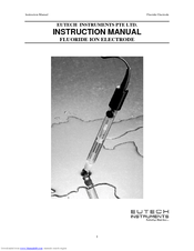 EUTECH INSTRUMENTS FLUORIDE EPOXY Instruction Manual