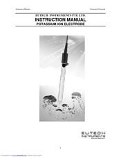 EUTECH INSTRUMENTS POTASSIUM EPOXY Instruction Manual